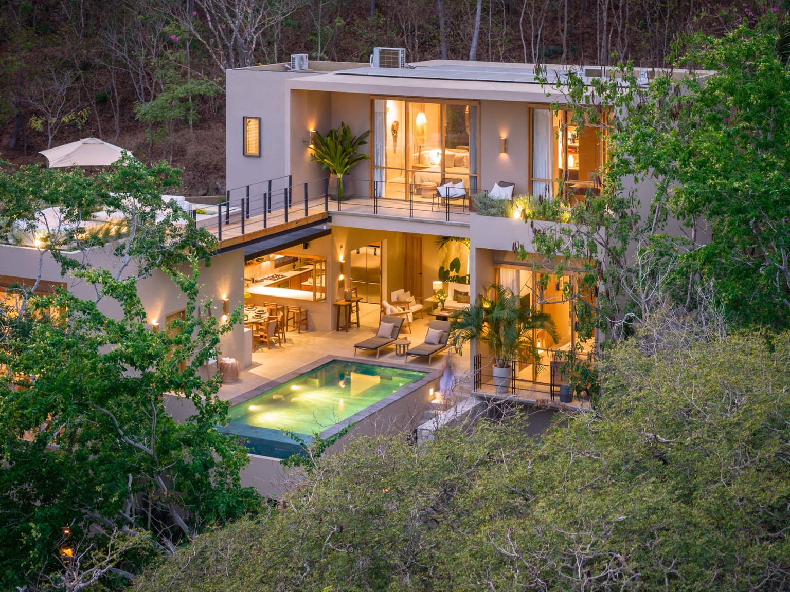 TreeTop Villa nestled in the trees