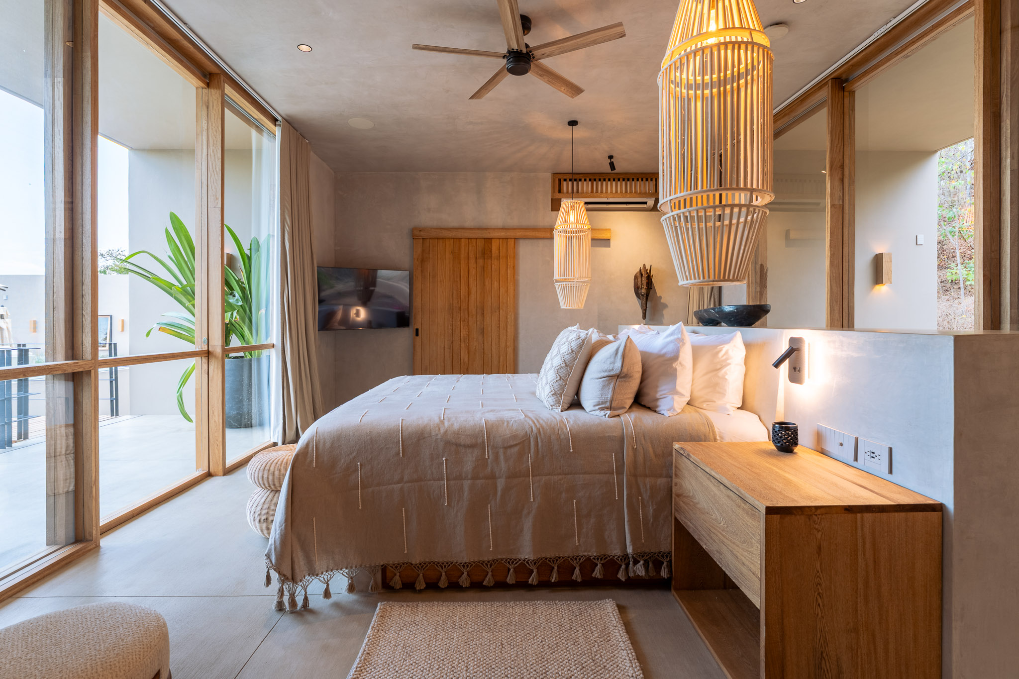 Private office with dual monitor setup