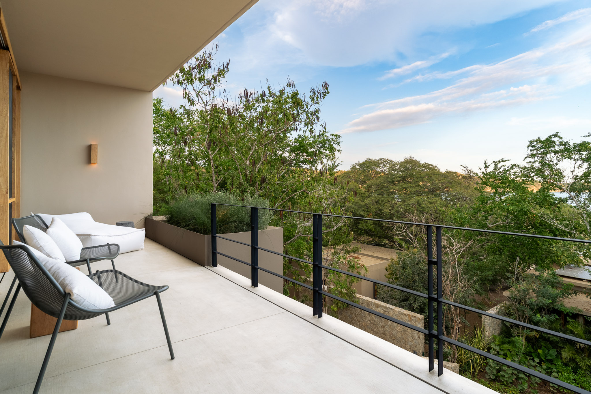 Private terrace with lounge chairs